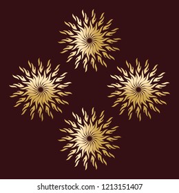 solar sign / decorative pattern / round ornament