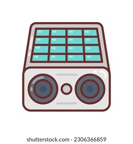 Solar Speaker icon in vector. Illustration
