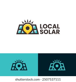 solar spot vector logo design