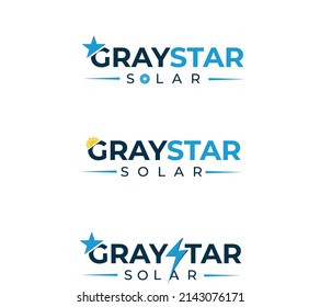 Solar star logo design in vector