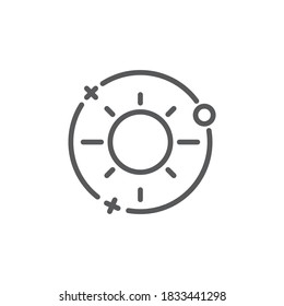 Solar star vector icon symbol isolated on white background