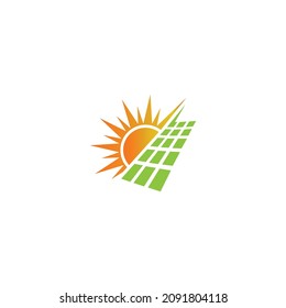 Solar Sun Energy Panel Logo Icon Design Vector Template.