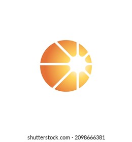 Solar sun logo design inspiration vector template