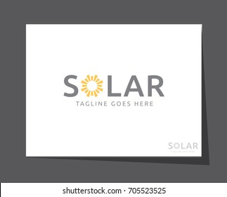 solar sun logo icon vector template