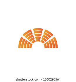 Solar sun logo template vector icon design