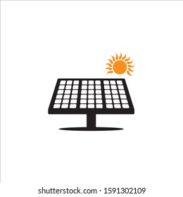 Solar Sun Panel Logo Icon