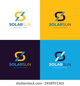 Solar sun renewable energy logo