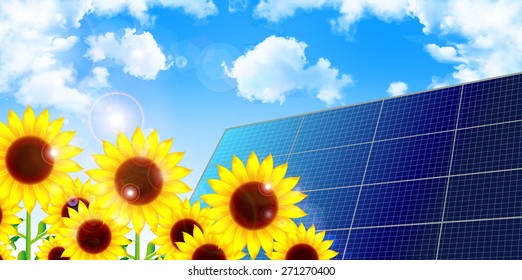  Solar Sunflower background