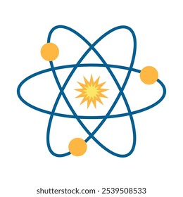 O elemento vetorial abstrato do Sistema Solar em um estilo de desenho animado. Exploração do símbolo do universo