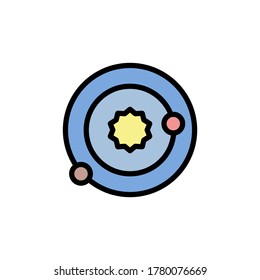 Solar system, Astronomy icon. Simple color with outline vector elements of knowledge icons for ui and ux, website or mobile application