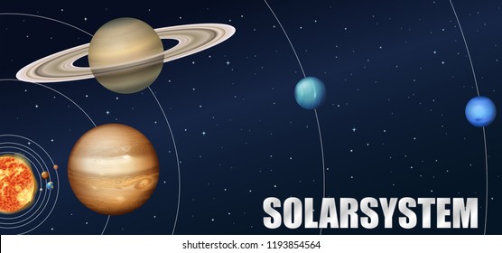 A solar system astronomy  illustration