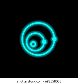 Solar system blue glowing neon ui ux icon. Glowing sign logo vector