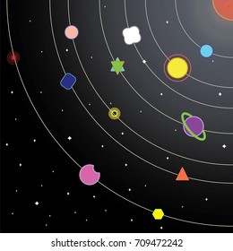 Solar system of child imagine.