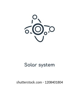 Solar system concept line icon. Linear Solar system concept outline symbol design. This simple element illustration can be used for web and mobile UI/UX.