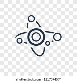 Solar system concept vector linear icon isolated on transparent background, Solar system concept transparency concept in outline style