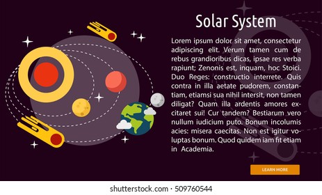 Solar System Conceptual Banner