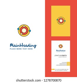 Solar system  Creative Logo and business card. vertical Design Vector