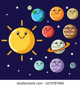 Planet Set Solar System Stock Vector (Royalty Free) 455136055