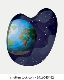 Solar system earth planet design vector illustration