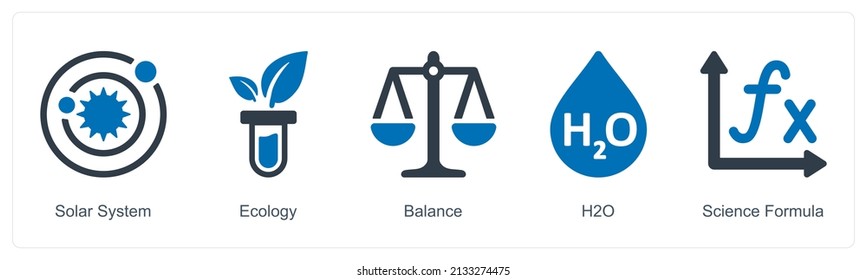 Solar System And Ecology Icon Concept