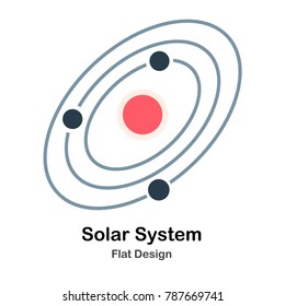 Solar System Flat Illustration