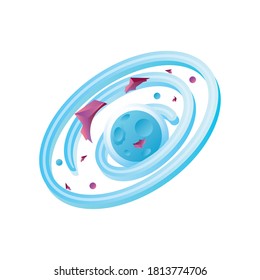 solar system galaxy on white background vector illustration design