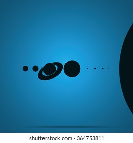 Solar system icon.