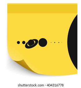 Solar system icon.