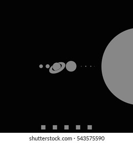 Solar system icon.