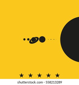 Solar system icon.