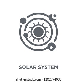 Solar system icon. Solar system design concept from Astronomy collection. Simple element vector illustration on white background.