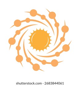 Ilustración de diseño de icono de sistema solar