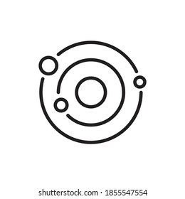 Solar system icon design isolated on white background