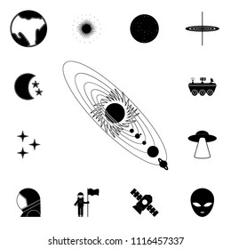solar system icon. Detailed set of Space icons. Premium quality graphic design sign. One of the collection icons for websites, web design, mobile app on white background
