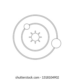 solar system icon. Element of Education for mobile concept and web apps icon. Outline, thin line icon for website design and development, app development