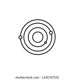 solar system icon. Element of space for mobile concept and web apps illustration. Thin line icon for website design and development, app development