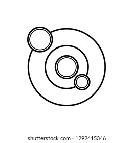 solar system icon. Element of Space for mobile concept and web apps icon. Thin line icon for website design and development, app development