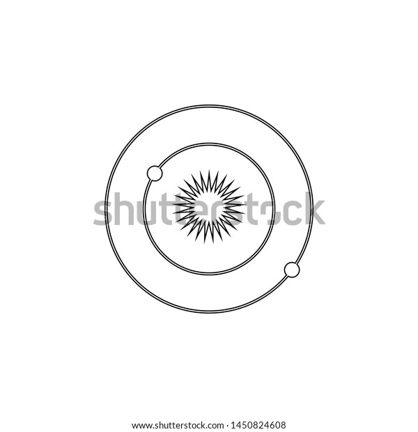 Solar System Icon Element Space Mobile Stock Vector Royalty