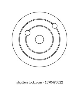 solar system icon. Element of web for mobile concept and web apps icon. Outline, thin line icon for website design and development, app development