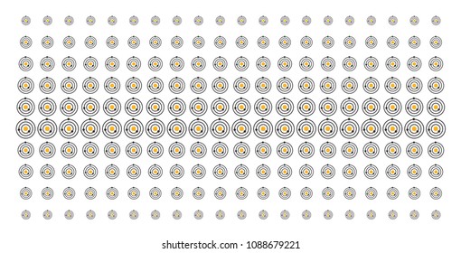 Solar System icon halftone pattern, designed for backgrounds, covers, templates and abstract effects. Vector Solar System objects arranged into halftone grid.