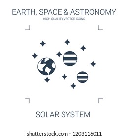 solar system icon. high quality filled solar system icon on white background. from earth space astronomy collection flat trendy vector solar system symbol. use for web and mobile