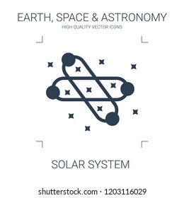 solar system icon. high quality filled solar system icon on white background. from earth space astronomy collection flat trendy vector solar system symbol. use for web and mobile