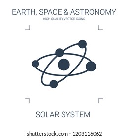 solar system icon. high quality filled solar system icon on white background. from earth space astronomy collection flat trendy vector solar system symbol. use for web and mobile