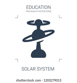 solar system icon. high quality filled solar system icon on white background. from education collection flat trendy vector solar system symbol. use for web and mobile