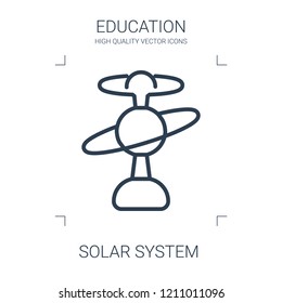 solar system icon. high quality line solar system icon on white background. from education collection flat trendy vector solar system symbol. use for web and mobile