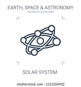 solar system icon. high quality line solar system icon on white background. from earth space astronomy collection flat trendy vector solar system symbol. use for web and mobile