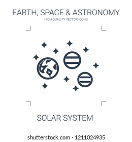 solar system icon. high quality line solar system icon on white background. from earth space astronomy collection flat trendy vector solar system symbol. use for web and mobile