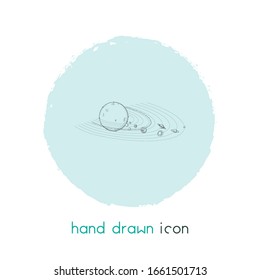Solar system icon line element. Vector illustration of solar system icon line isolated on clean background for your web mobile app logo design.