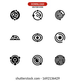 solar system icon or logo isolated sign symbol vector illustration - Collection of high quality black style vector icons
