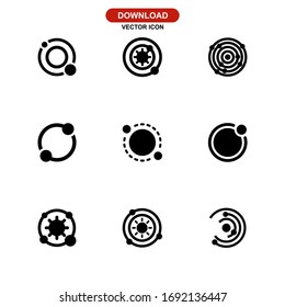 solar system icon or logo isolated sign symbol vector illustration - Collection of high quality black style vector icons
